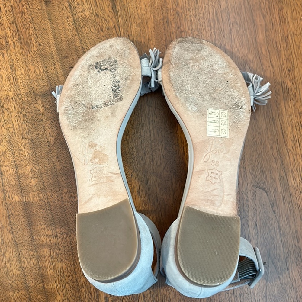 Joie Ferris Suede Fringe Ankle Strap Sandal - Picture 5 of 6